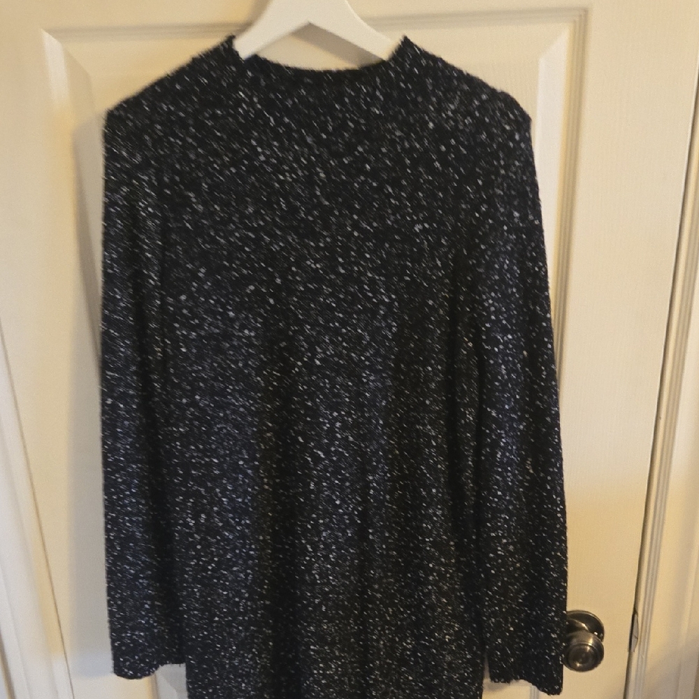 Reitmans Black and White Cowl Neck Sweater
